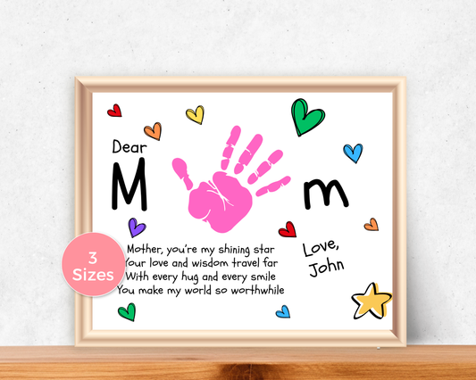 Dear Mom Handprint Art