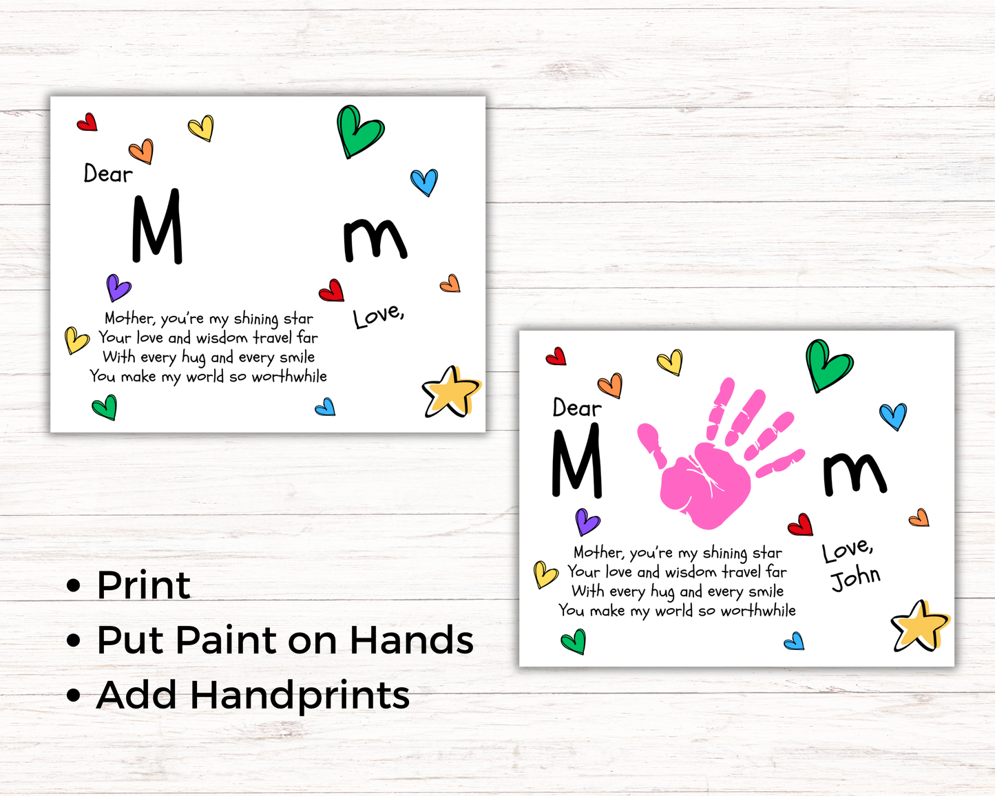 Dear Mom Handprint Art