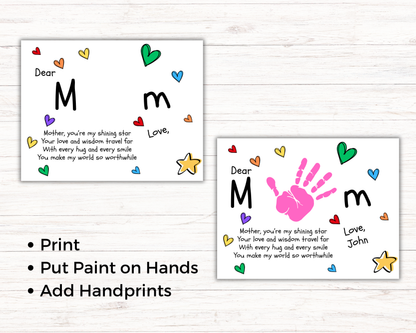 Dear Mom Handprint Art