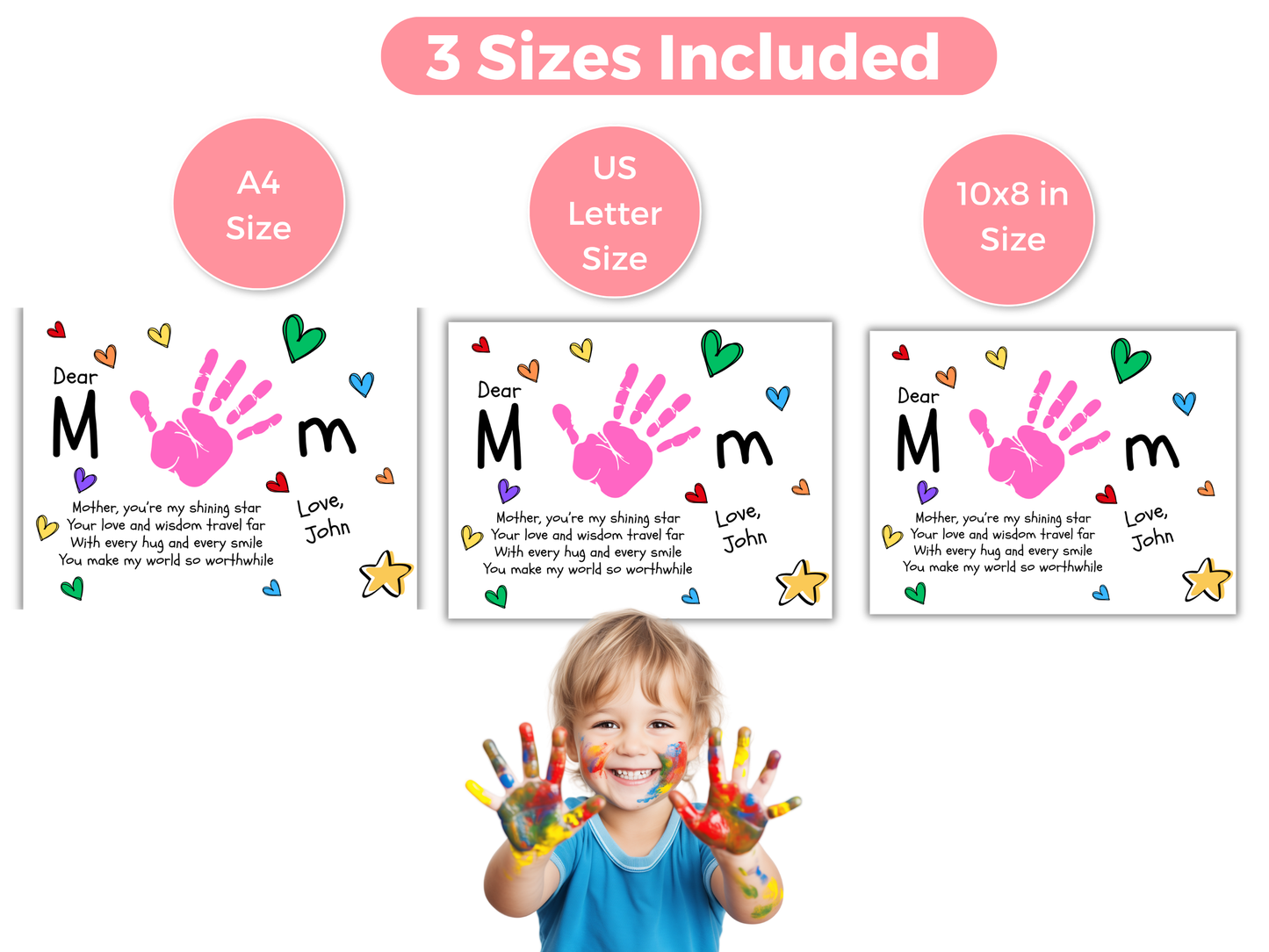Dear Mom Handprint Art