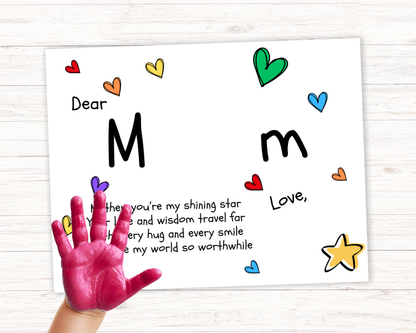 Dear Mom Handprint Art