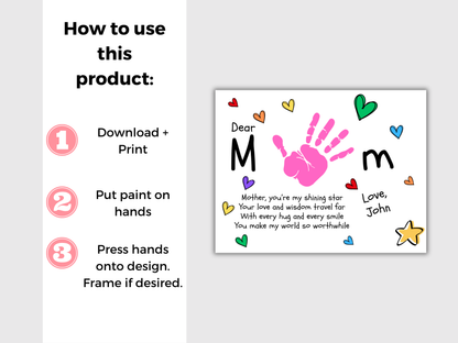Dear Mom Handprint Art