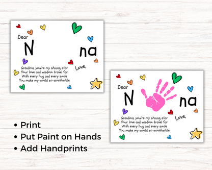 Dear Nana Handprint Art