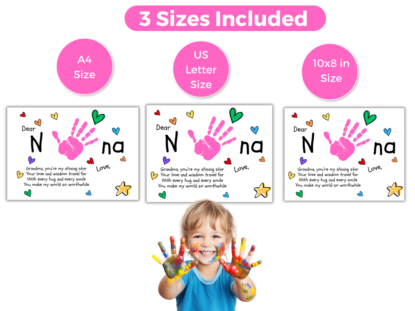 Dear Nana Handprint Art