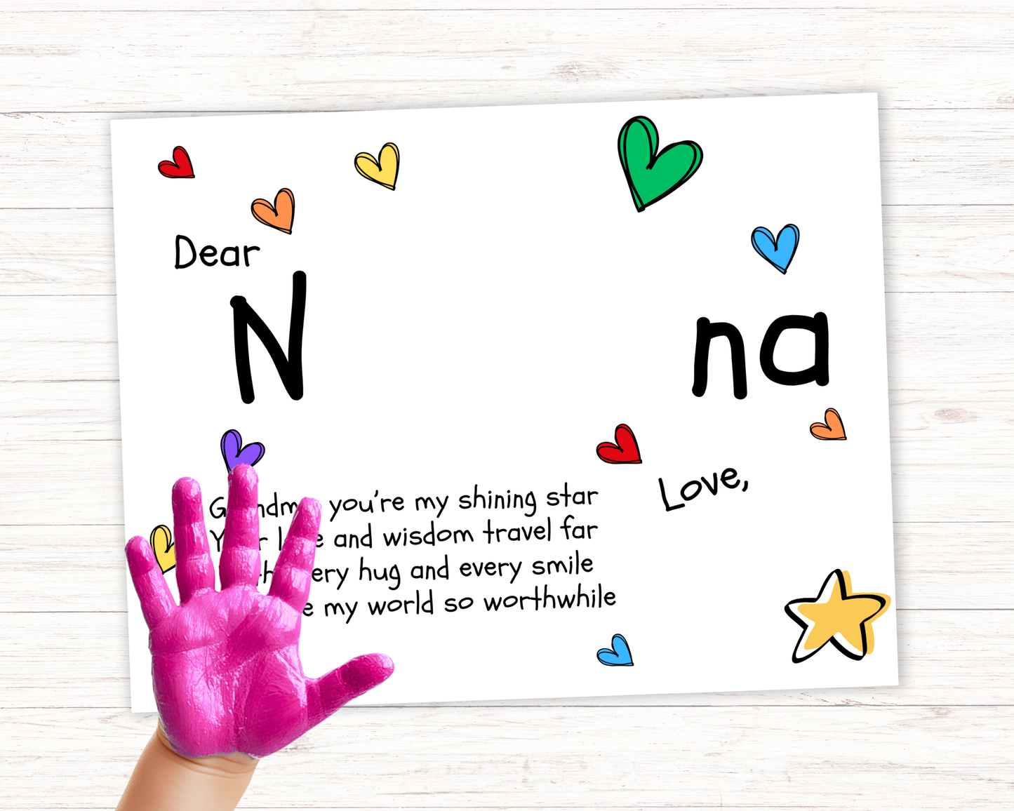 Dear Nana Handprint Art
