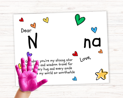 Dear Nana Handprint Art