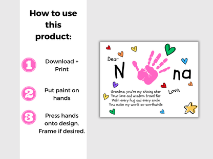 Dear Nana Handprint Art