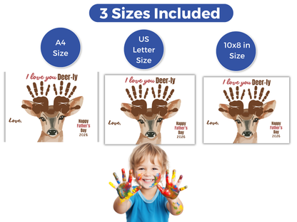 Deer Fathers Day Handprint Art