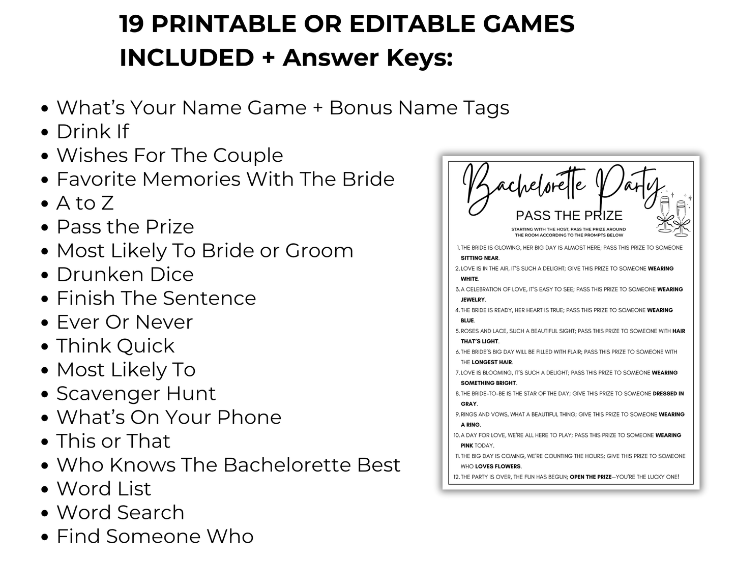 Dirty Bachelorette Game Bundle