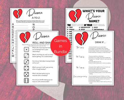Divorce Party Game Bundle