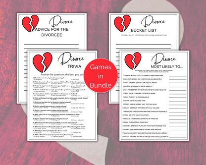 Divorce Party Game Bundle