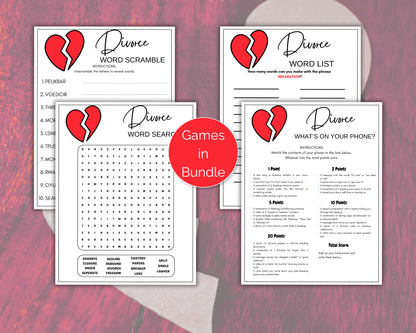 Divorce Party Game Bundle