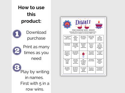 Diwali Find Someone Who