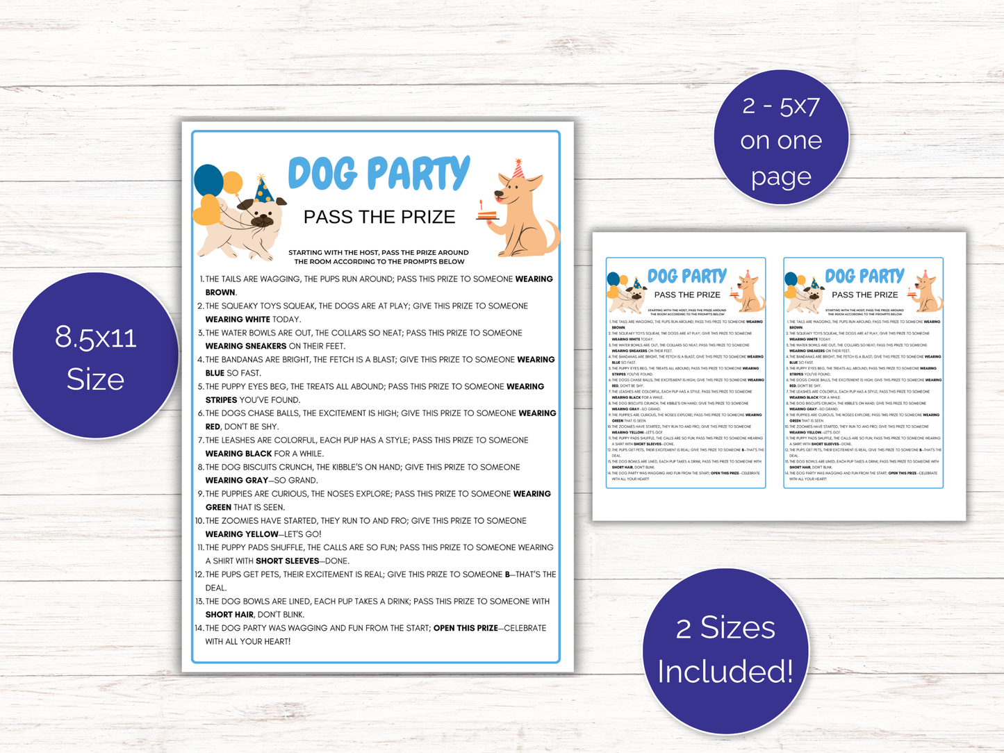 Dog Party Pass The Prize