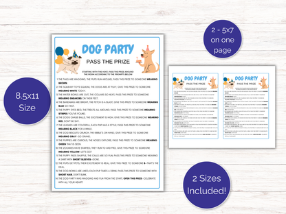 Dog Party Pass The Prize