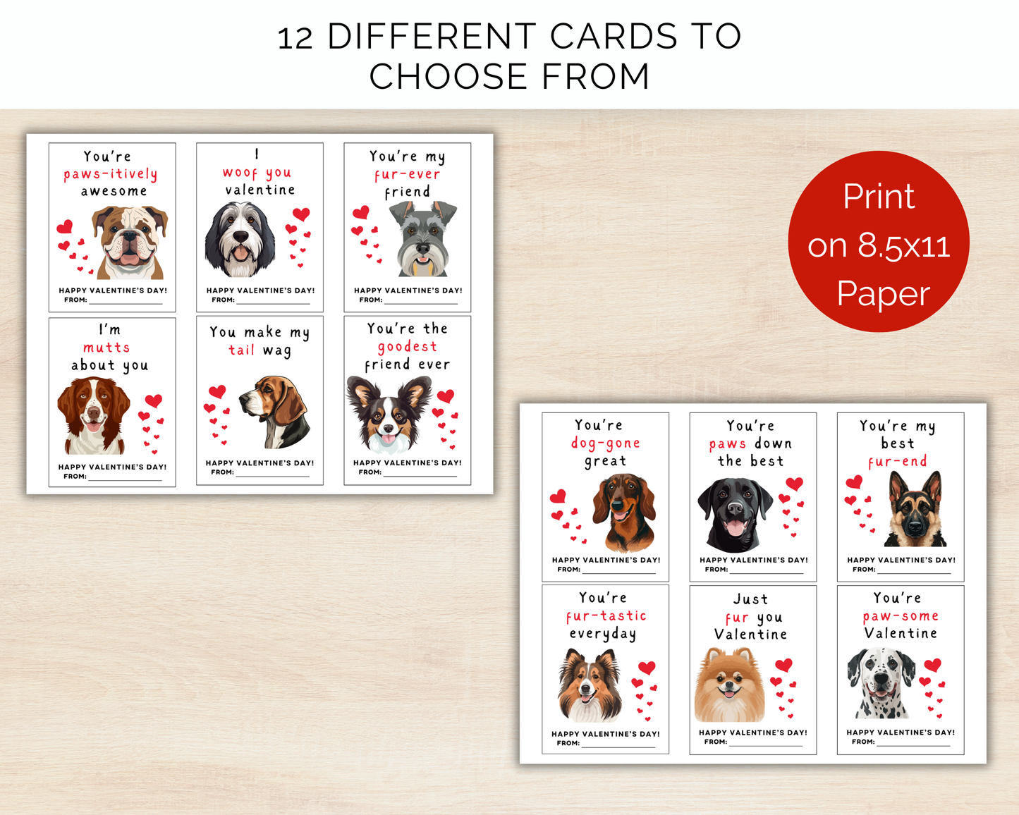 Dog Valentine Cards
