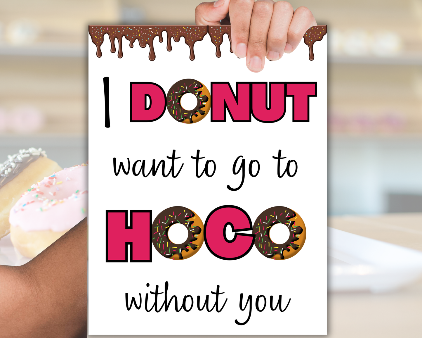 Editable Donut Homecoming Proposal Sign