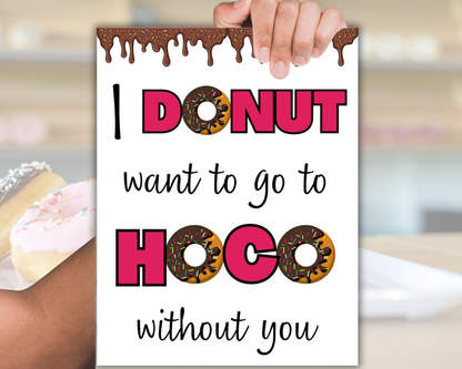 Editable Donut Homecoming Proposal Sign