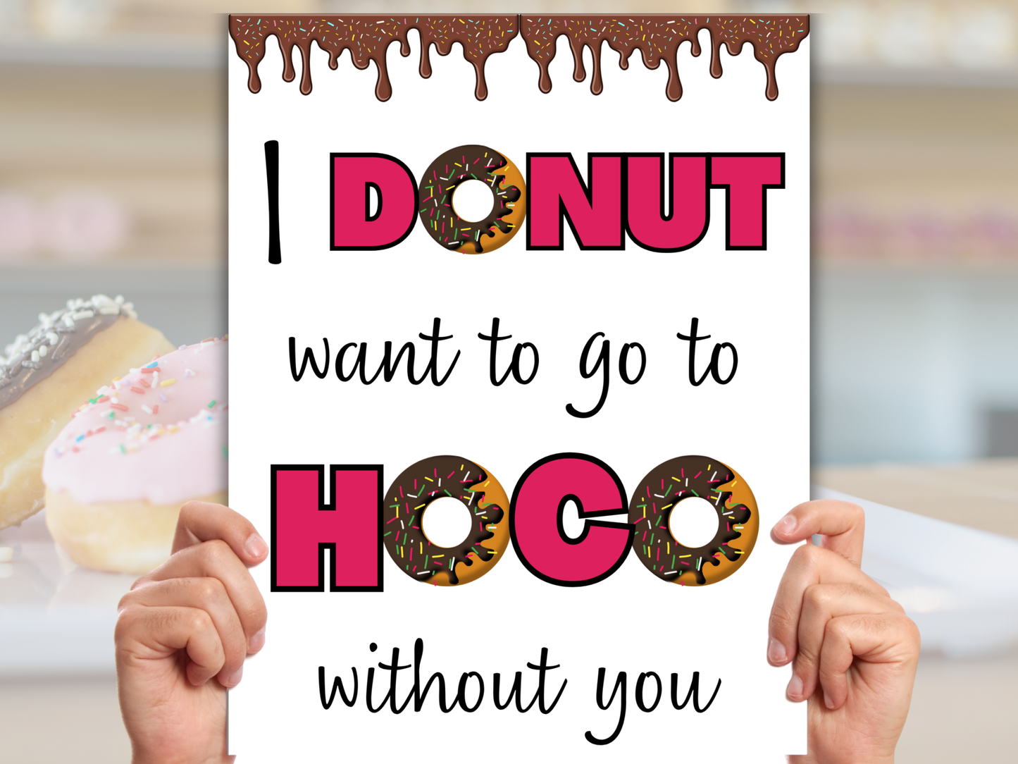 Editable Donut Homecoming Proposal Sign