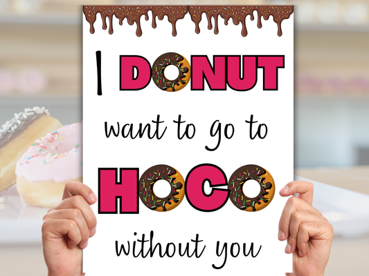 Editable Donut Homecoming Proposal Sign
