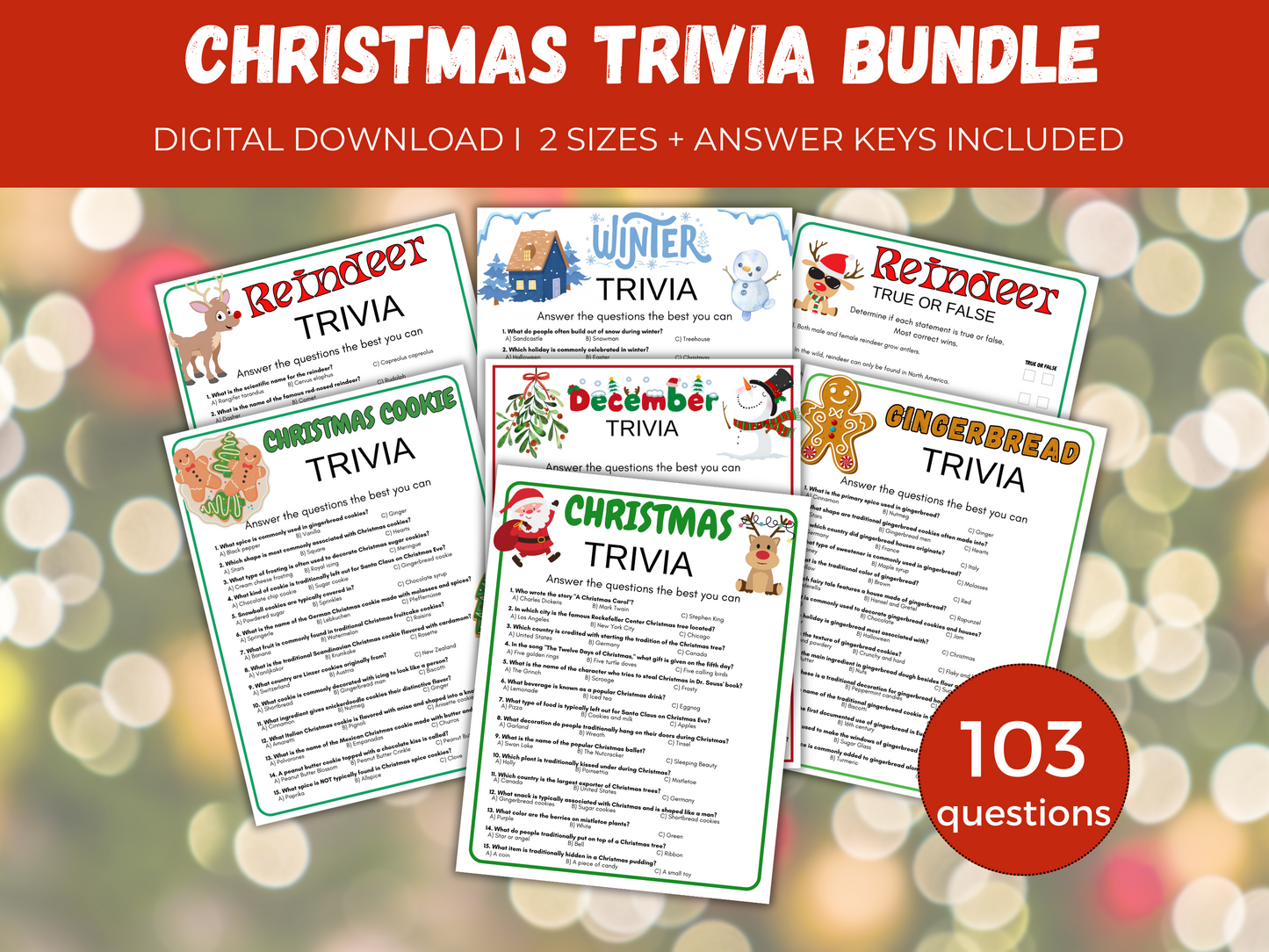 Christmas Trivia Game Bundle