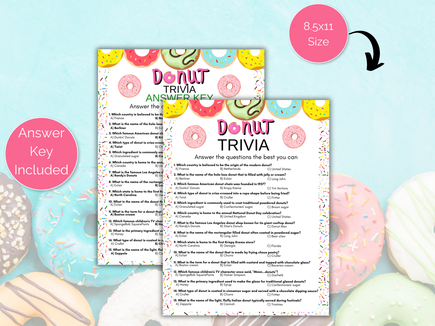 Donut Trivia Game