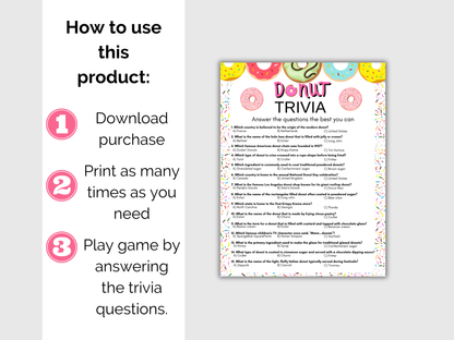 Donut Trivia Game