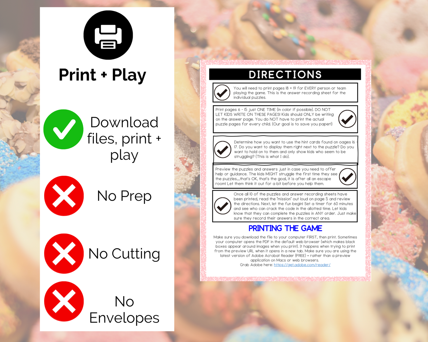 Donut Escape Room for Kids