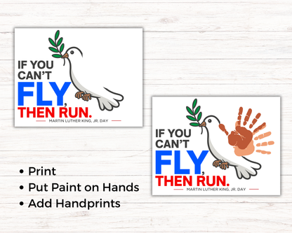 MLK Day Handprint Art - Fly then Run