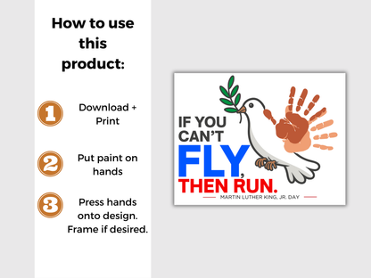 MLK Day Handprint Art - Fly then Run