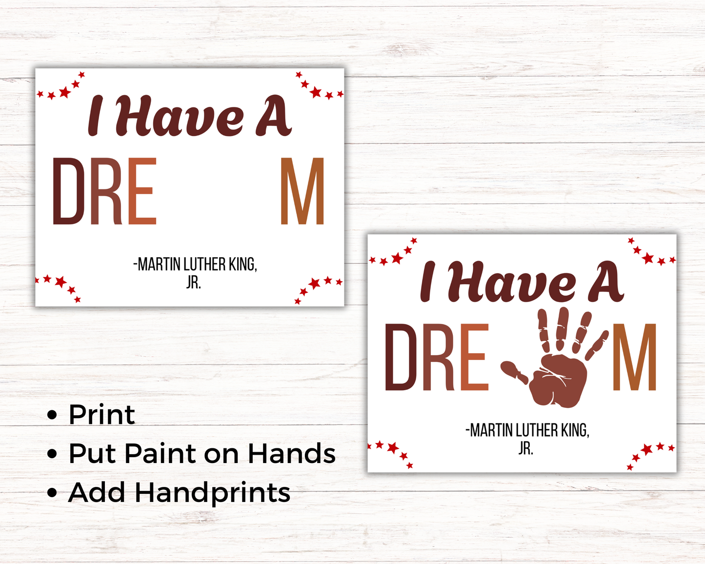 MLK Day Handprint Art - I Have A Dream