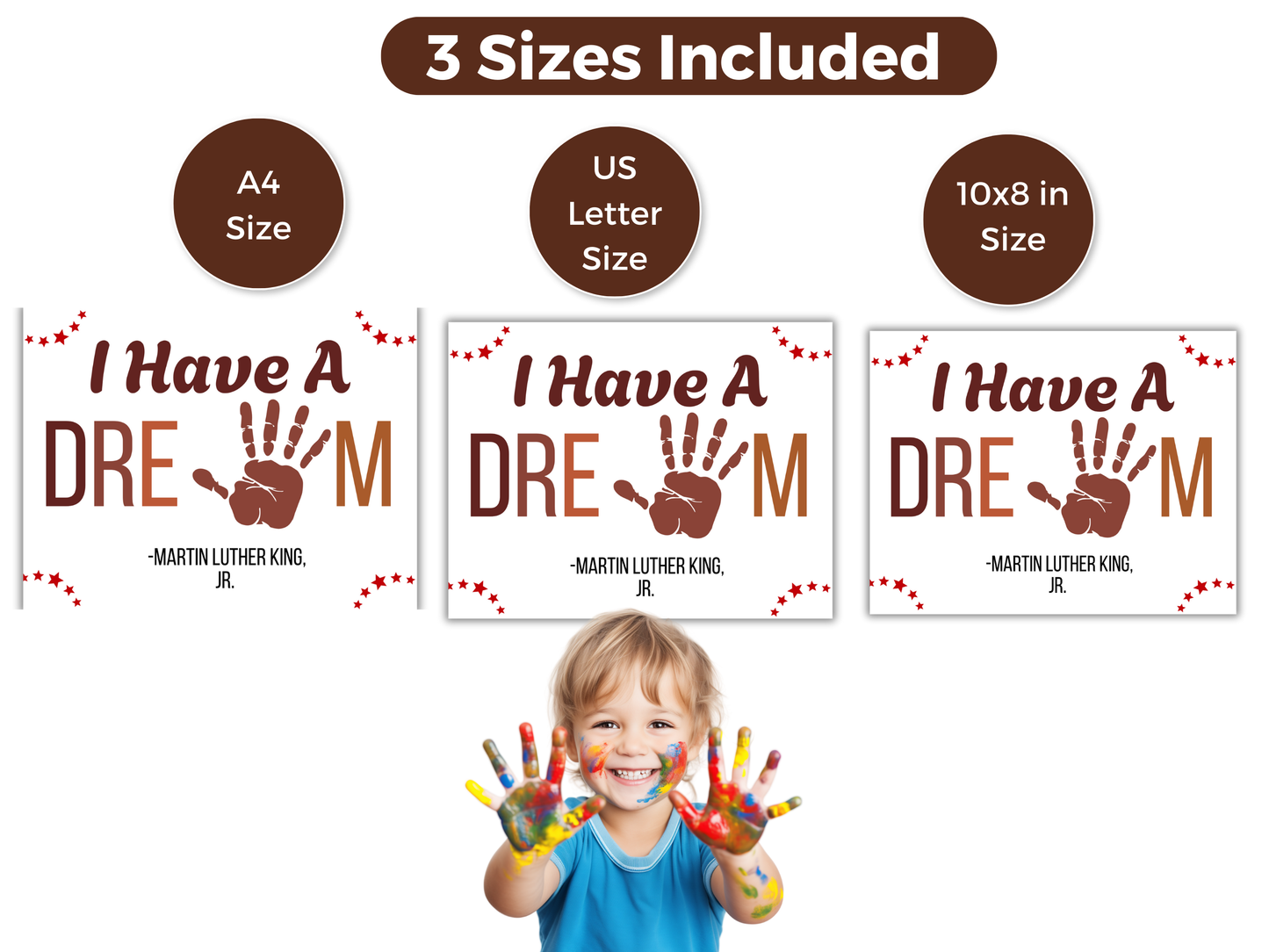MLK Day Handprint Art - I Have A Dream
