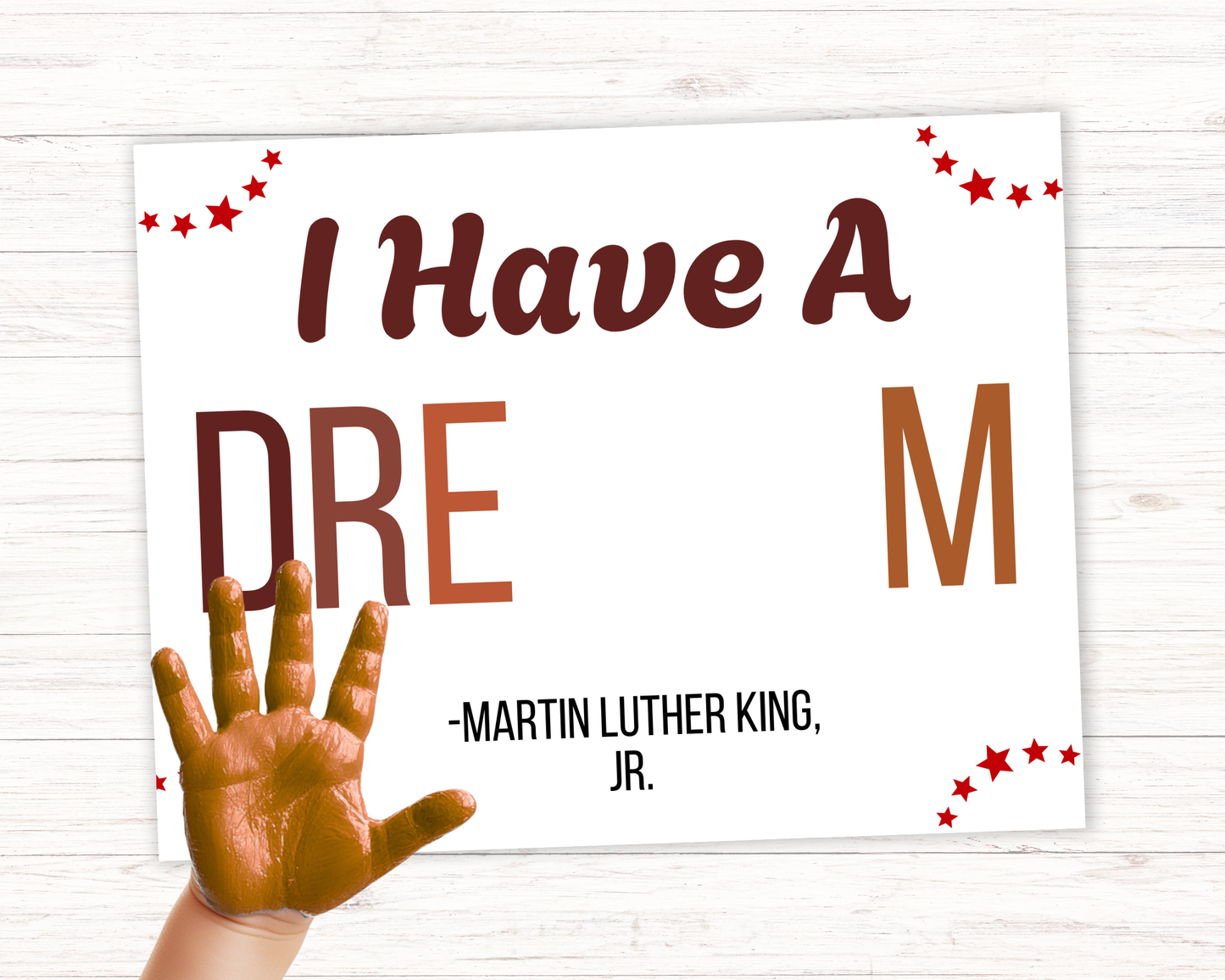 MLK Day Handprint Art - I Have A Dream