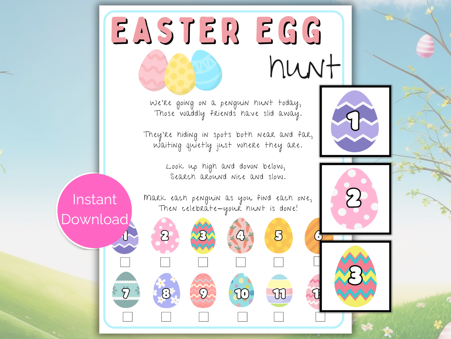 Easter Egg Scavenger Hunt for kids