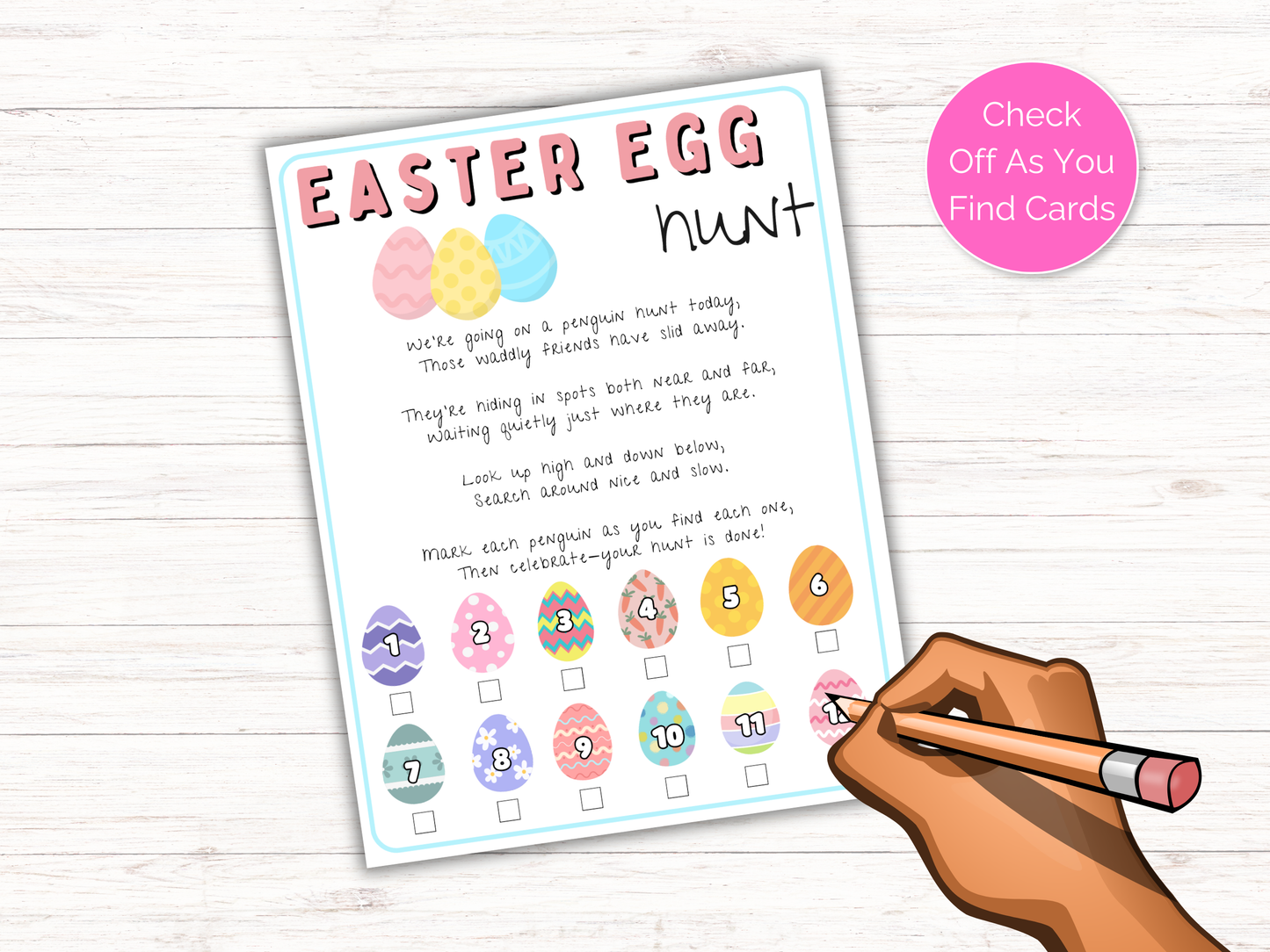 Easter Egg Scavenger Hunt for kids
