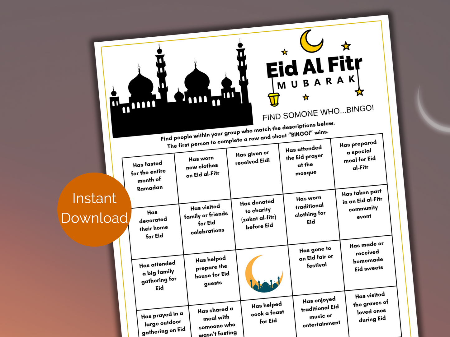 Eid al-Fitr Find Someone Who