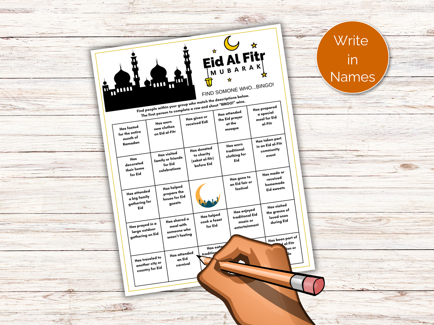 Eid al-Fitr Find Someone Who