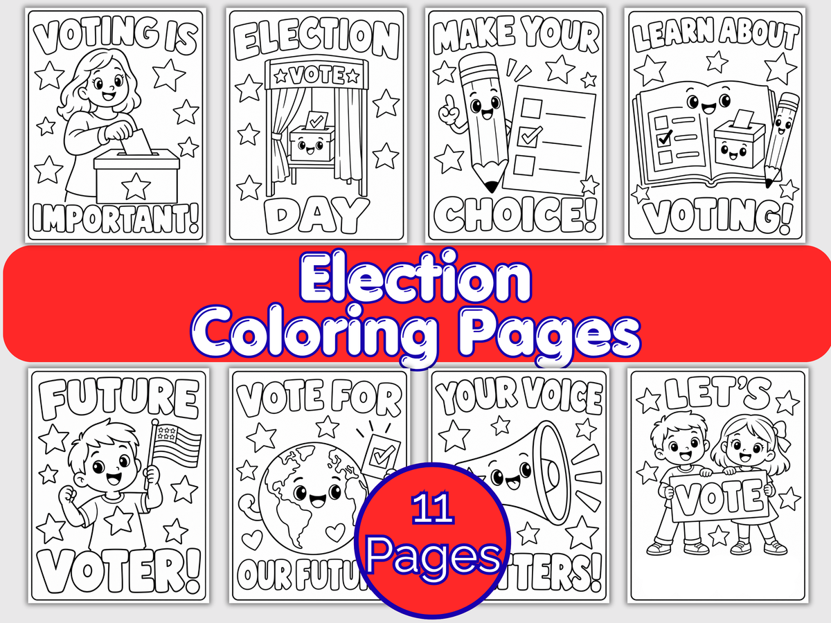 11 Election Day Coloring Pages for Kids