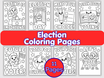 11 Election Day Coloring Pages for Kids