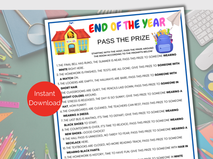 End of Year Pass The Prize