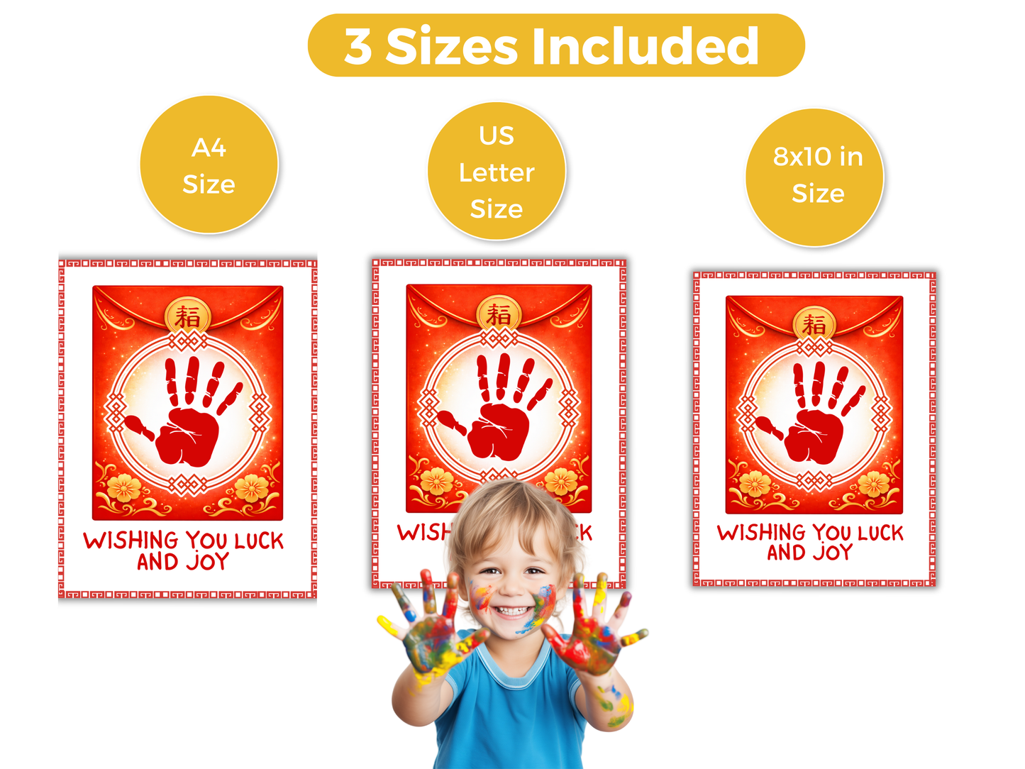 Lunar New Year Red Envelope Handprint Art
