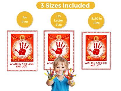Lunar New Year Red Envelope Handprint Art