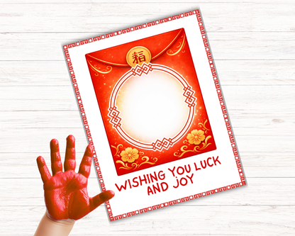 Lunar New Year Red Envelope Handprint Art