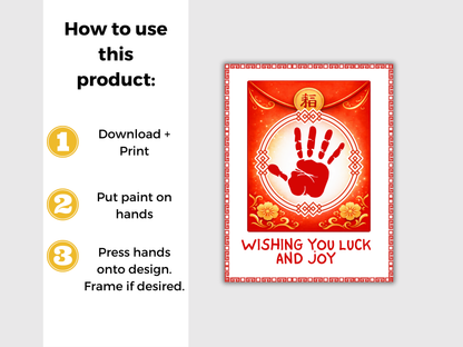 Lunar New Year Red Envelope Handprint Art
