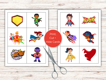 Superhero Scavenger Hunt for kids