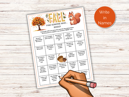 Fall Find Someone Who