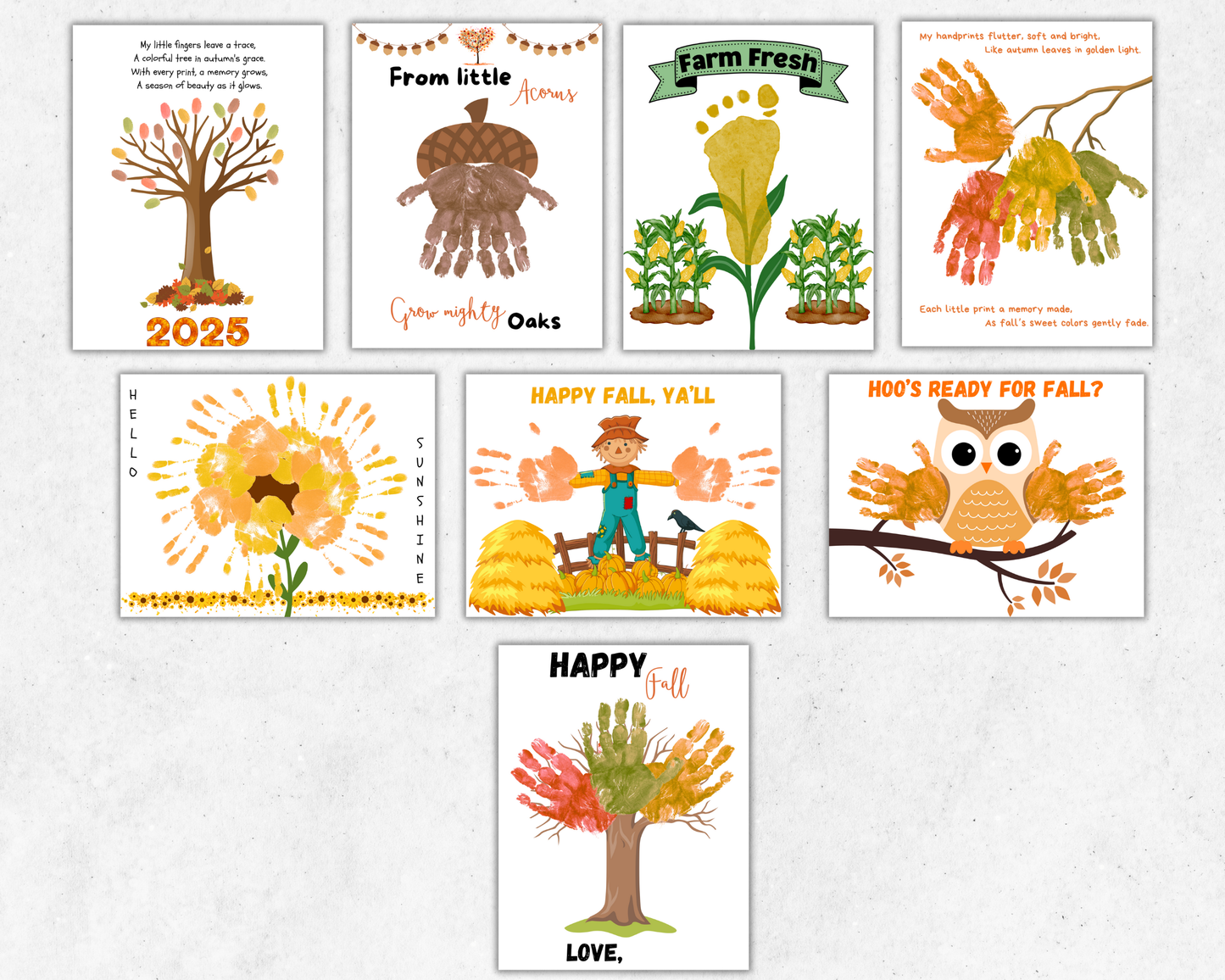 Fall Handprint Art Bundle