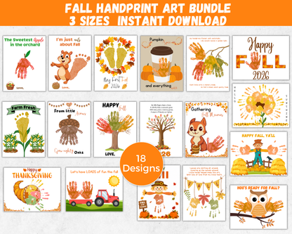 Fall Handprint Art Bundle