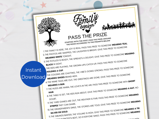 Family Reunion Pass The Prize