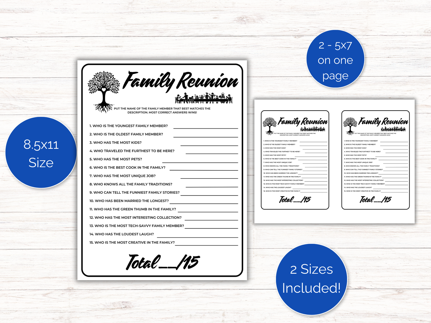 Family Reunion Trivia Game